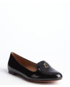 Rachel Zoe Black Leather 'Zahara' Logo Loafers - Lyst