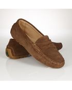 Lauren by Ralph Lauren Suede Christie Penny Loafer - Lyst