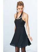 Kimchi Blue Chiffon Neck Cut-Out Halter Dress - Lyst