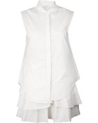 10 Crosby Derek Lam Shirt Dress with Ruffle Bottom - Lyst