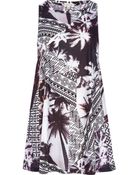 River Island Black Spliced Print Swing Tank Dress - Lyst