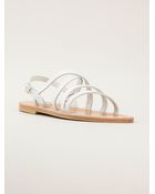 K. Jacques Strappy Flat Sandals - Lyst
