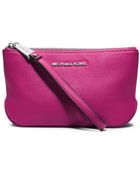Michael Kors Rhea Large Pebbled-Leather Zip Pouch - Lyst