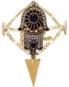 Vanessa Mooney Hand Of Fatima Crystal Diamond Bracelet - Lyst