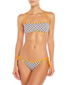 Aquascutum Check Print Bandeau Bikini - Lyst