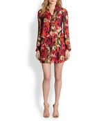 Haute Hippie Lace-Up Silk Dress - Lyst