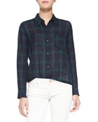 Etoile Isabel Marant Ipa Plaid Buttoned Top - Lyst