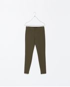 Zara Skinny Trousers with Pockets - Lyst