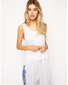 Asos Embroidered Back Beach Top - Lyst