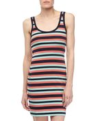 French Connection Striped Tank Dress - Lyst