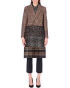 Max Mara Teramo Contrast-panel Tweed Coat - Lyst