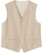 Toast Linen Herringbone Waistcoat - Lyst