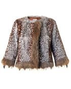 RED Valentino Leopard-Print Fur Jacket - Lyst
