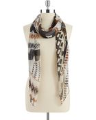 Ivanka Trump Graphic Zig-Zag Scarf - Lyst