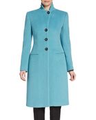 Armani Angorablend Fitted Coat - Lyst
