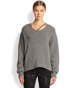 Helmut Lang Lofty Felt Wool-Blend Sweater - Lyst