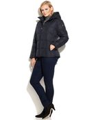 Calvin Klein Plus Size Hooded Quilted Down Puffer Coat - Lyst