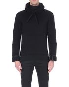 Helmut Lang Funnel-neck Jersey Sweatshirt - Lyst