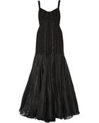 Hervé Léger Isabelle Bandage And Silk-Organza Gown - Lyst