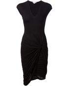 Helmut Lang Twisted Front Dress - Lyst