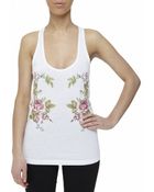 McQ by Alexander McQueen Embroidered Floral Vest Top - Lyst