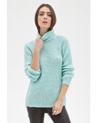 Forever 21 Ribbed Knit Turtleneck Sweater - Lyst