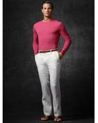 Ralph Lauren Purple Label Madison Linen Trouser - Lyst