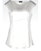 Emporio Armani Top In Stretch Satin - Lyst