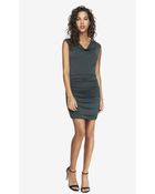 Express Lace Back Ruched Sheath Dress - Lyst