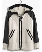 Madewell Leather-Sleeve Tournament Jacket - Lyst