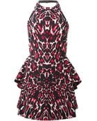 McQ by Alexander McQueen Leopard Print Peplum Dress - Lyst