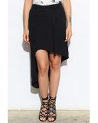 Glassworks Asymmetric Hem Belted Skirt - Lyst