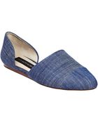 Steven By Steve Madden Sawyer Denim Flats - Lyst