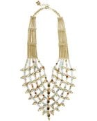 BCBGMAXAZRIA Boho Spiked Bead Necklace - Lyst