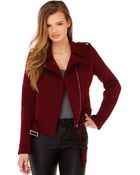 Akira Belted Moto Jacket - Lyst