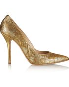Oscar de la Renta Dec Metallic Jacquard Pumps - Lyst