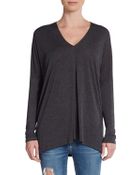 Vince V-Neck Jersey Pullover - Lyst