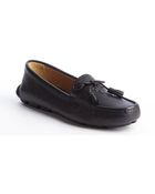 Prada Black Calzatura Donna Tassle Leather Loafers - Lyst