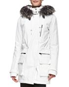 Vince Quilted Parka with Fur-trimmed Hood - Lyst