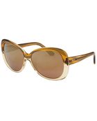 Emilio Pucci Women'S Square Cognac Sunglasses - Lyst