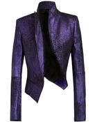 Haider Ackermann Distressed Metallic Leather Jacket - Lyst