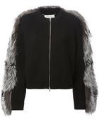 Maison Martin Margiela Fox Fur Sleeve Jacket - Lyst