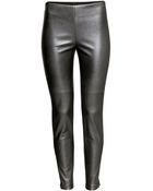 H&M Imitation Leather Trousers - Lyst