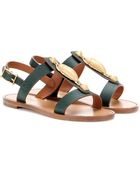 Valentino Scarab-Embellished Leather Sandals - Lyst
