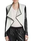 Sachin & Babi Leather-Sleeve Jacket - Lyst