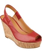 Nine West Cantalope Slingback Wedge Sandals - Lyst