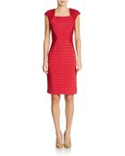Adrianna Papell Lace Blocked Banded Sheath Dress - Lyst