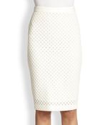 Elizabeth And James Aeon Lattice-Overlay Pencil Skirt - Lyst