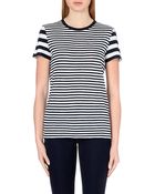 MICHAEL Michael Kors Cotton-jersey Striped Top - Lyst