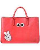 Anya Hindmarch Ebury Maxi Victory Embossed Leather Bag - Lyst
